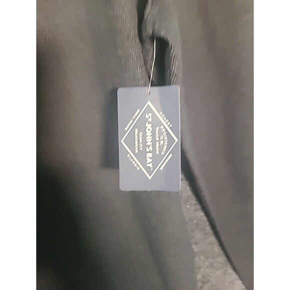 NWT St. John's Bay Men's 1/4 Zip Pullover Long Sleeve Charcoal Large - Picture 2 of 7